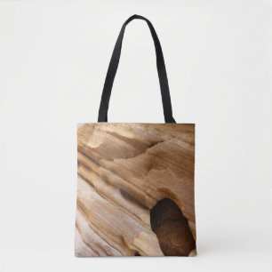 Zion Canyon Wall I Abstracte Natuur Fotografie Tote Bag