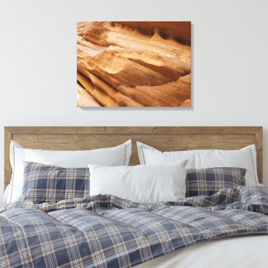 Zion Canyon Wall II Red Rock Abstracte fotografie Canvas Afdruk (Insitu (Slaapkamer))