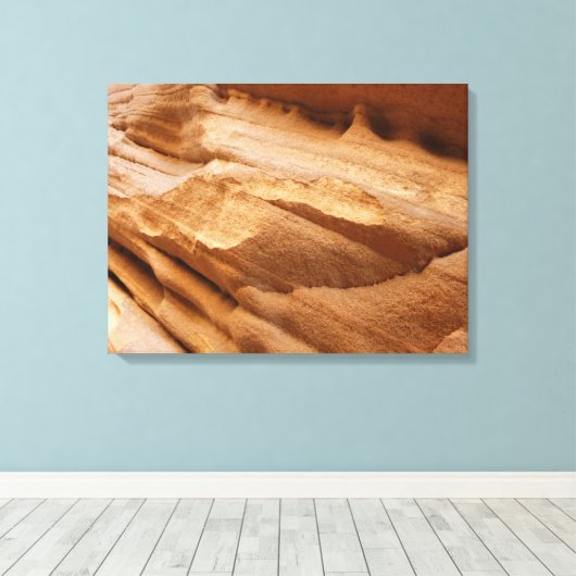 Zion Canyon Wall II Red Rock Abstracte fotografie Canvas Afdruk (Insitu (Houten vloer))