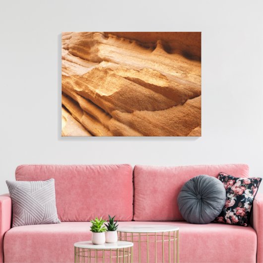 Zion Canyon Wall II Red Rock Abstracte fotografie Canvas Afdruk (Insitu (Woonkamer))