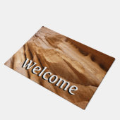 Zion Canyon Wall II Red Rock Abstracte fotografie Deurmat (Schuin)