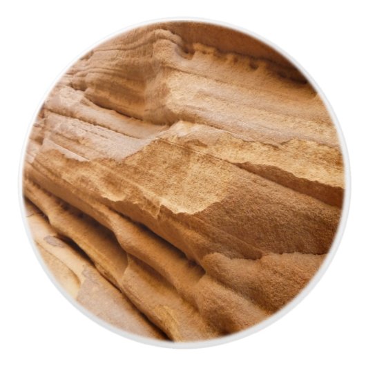 Zion Canyon Wall II Red Rock Abstracte fotografie Keramische Knop (Voorkant)