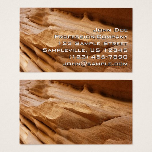 Zion Canyon Wall II Red Rock Abstracte fotografie Visitekaartje (Voorkant /achterkant)