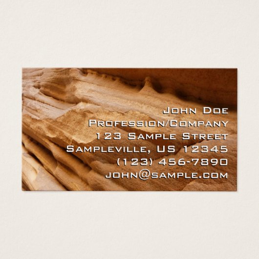 Zion Canyon Wall II Red Rock Abstracte fotografie Visitekaartje (Voorkant)