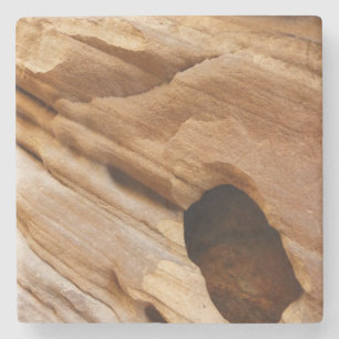 Zion Canyon Wand I Abstracte Natuurfotografie Stenen Onderzetter