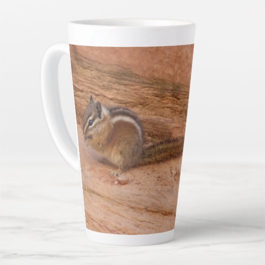 Zion Chipmunk op Red Rocks Latte Mok (Linkerhoek)