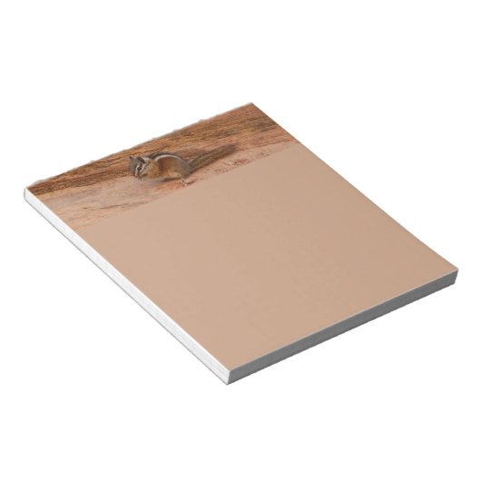 Zion Chipmunk op Red Rocks Notitieblok (Schuin)