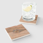 Zion Chipmunk op Red Rocks Stenen Onderzetter (Zijkant)