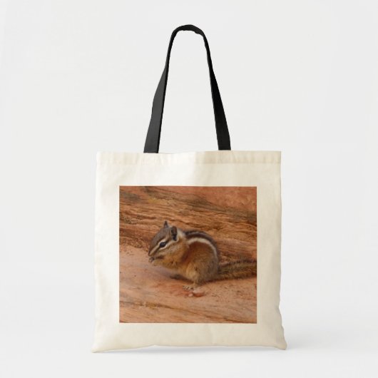 Zion Chipmunk op Red Rocks Tote Bag (Voorkant)