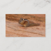 Zion Chipmunk op Red Rocks Visitekaartje (Achterkant)