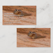 Zion Chipmunk op Red Rocks Visitekaartje (Voorkant / Achterkant)