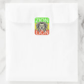 ZION LION RONDE STICKER (Tas)