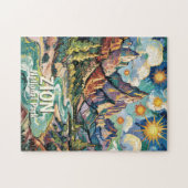 Zion Mountains Virgin River Van Gogh Colorful Legpuzzel (Horizontaal)