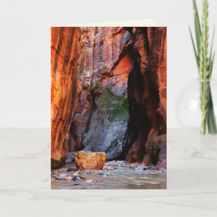 Zion Narrows Boulder Utah Blank Wenskaart Kaart