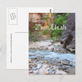 Zion narrows briefkaart (Voorkant / Achterkant)