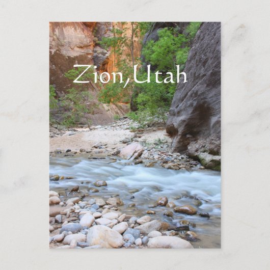 Zion narrows briefkaart (Voorkant)