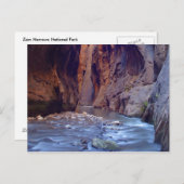 Zion Narrows Nationaal Park Briefkaart (Voorkant / Achterkant)