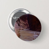 Zion Narrows Streams Virgin River Ronde Button 5,7 Cm (Voorkant /achterkant)