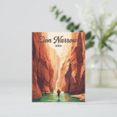Zion Narrows VS Briefkaart (Staand voorkant)