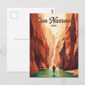 Zion Narrows VS Briefkaart (Voorkant / Achterkant)