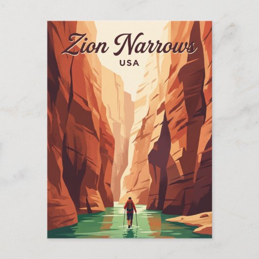 Zion Narrows VS Briefkaart (Voorkant)