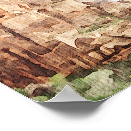 ZION Nationaal Park Alfabetische Zitkaart Poster (Hoek)