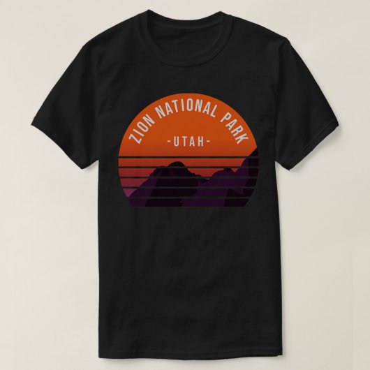 Zion Nationaal Park Retro 2 T-shirt (Design voorkant)