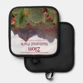 Zion Nationaal Park Souvenir Gift Pannenlap (Voorkant / Achterkant)