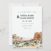 ZION Nationaal Park Vintage bruiloft uitnodiging (Voorkant)