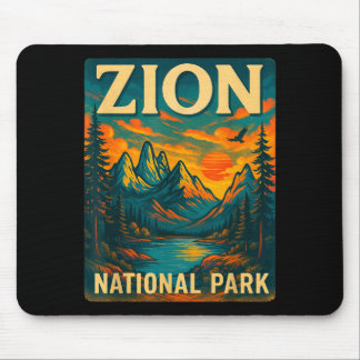 Zion nationaal park vintage reis buiten muismat