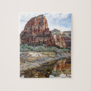 Zion National Park Angels Landing - Digitale verf Legpuzzel