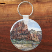 Zion National Park Angels Landing - Digitale verf Sleutelhanger (Voorkant)