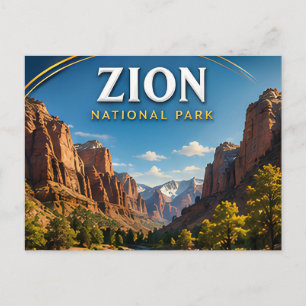 Zion National Park Angels Landing reisgeschenk Briefkaart