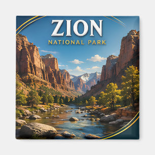 Zion National Park Angels Landing reisgeschenk Magneet