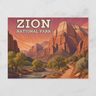 Zion National Park Ansichtkaart Briefkaart