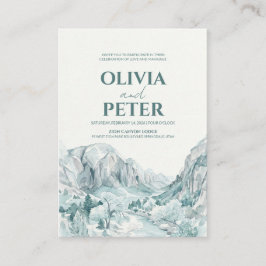 Zion National Park Aquarel Berghuwelijk Informatiekaartje