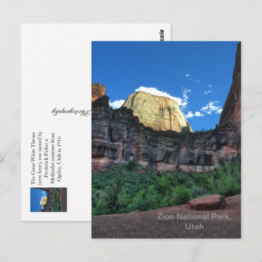 Zion National Park Briefkaart (Voorkant / Achterkant)