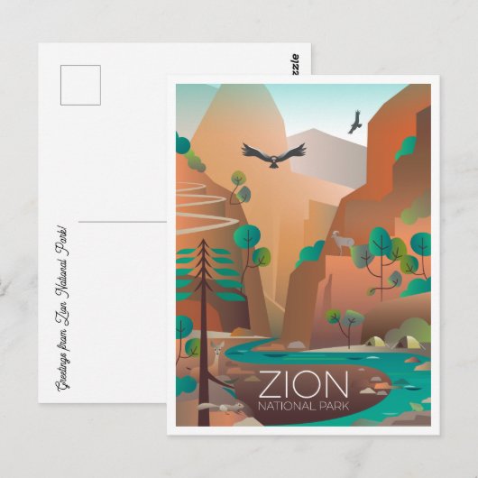 Zion National Park Briefkaart (Voorkant / Achterkant)