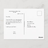 Zion National Park Briefkaart (Achterkant)