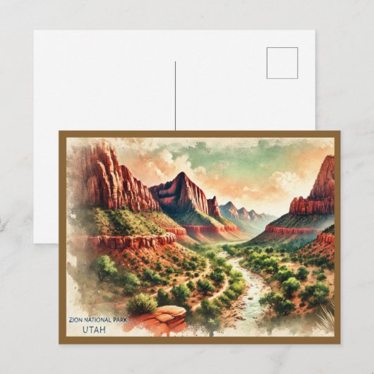 Zion National Park briefkaarten (Voorkant / Achterkant)