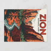 Zion National Park Canyon Briefkaart (Voorkant)