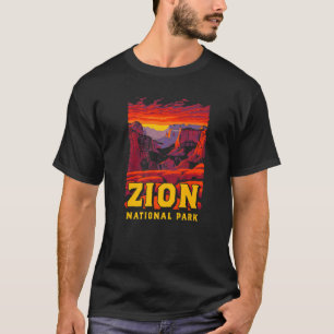 Zion National Park Canyon Retro Throwback T-shirt