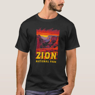 Zion National Park Canyon Retro Throwback T-shirt