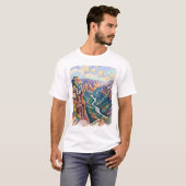 Zion National Park Canyon River Vibrant Painting T-shirt (Voorkant volledig)