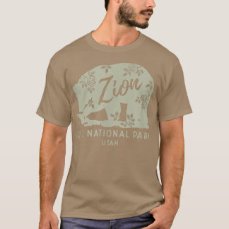Zion National Park Floral Beer XO4U Origineel T-shirt