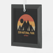 Zion National Park Glas Ornament (Voorkant links)