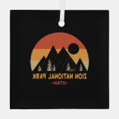 Zion National Park Glas Ornament (Achterkant)