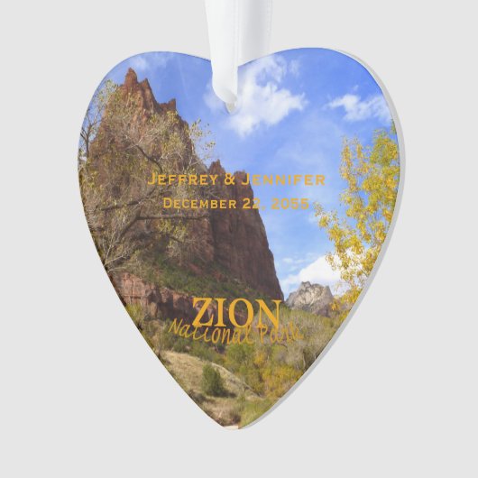 Zion National Park, herfst, Custom Ornament (voorkant)