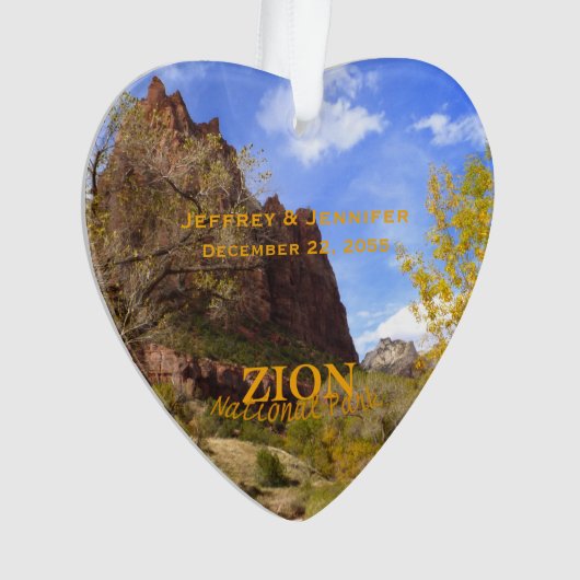 Zion National Park, herfst, Custom Ornament (voorkant)