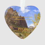 Zion National Park, herfst, Custom Ornament (achterkant)